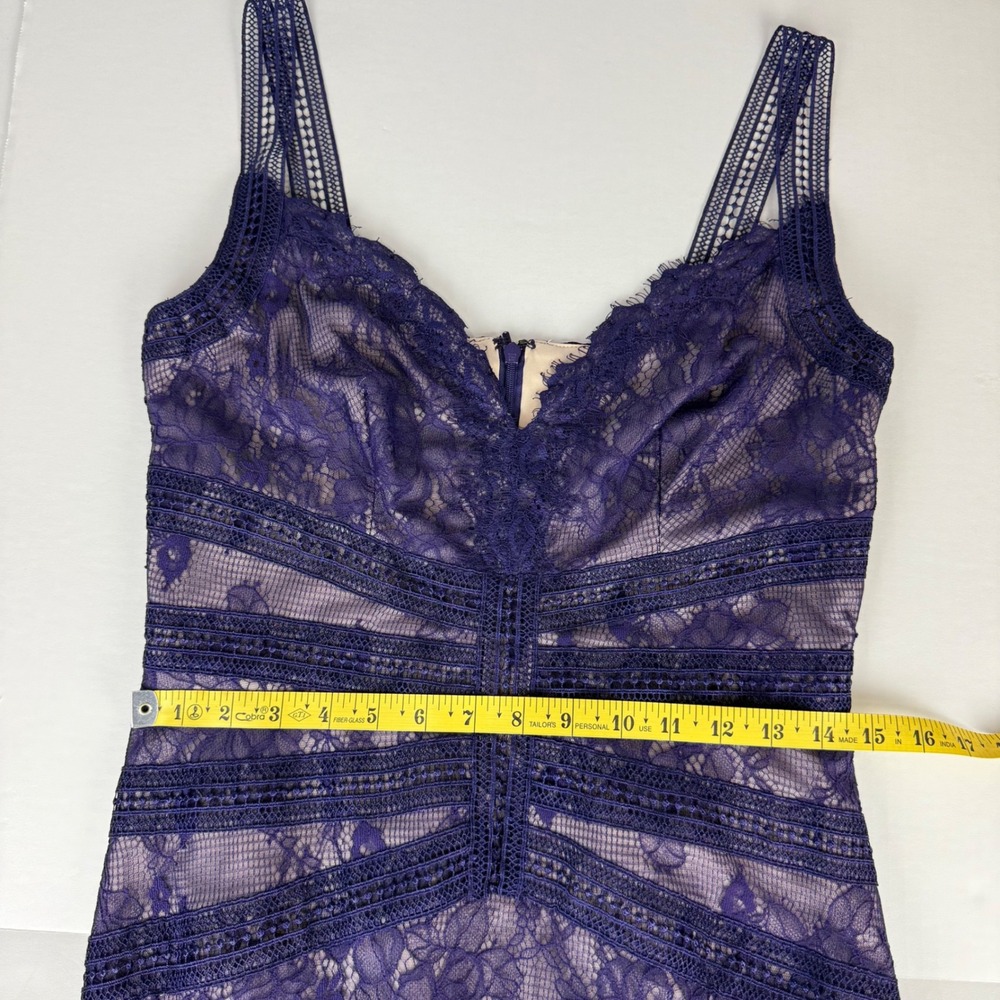 Tadashi Shoji Dutton Grape Purple Floral Lace V-Neck Gown Size 8‎ NWT Maxi Dress - Picture 10 of 13